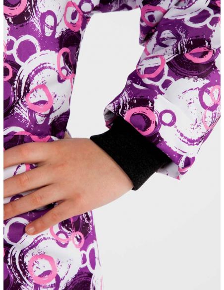 Куртка "Парка" фиолетовые круги - манжет